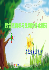 七年级生物上册：333 绿色植物参与生物圈的水循环课件人教版