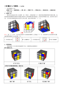 三阶魔方入门教程---文本资料