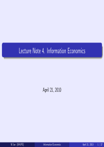 704. Information Economics