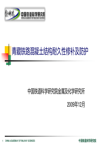 青藏铁路混凝土结构耐久性修补及防护技术