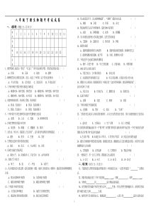 人教版八年级下册生物期中考试试卷及答案