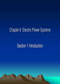 Chapter 6  Electric Power Systems