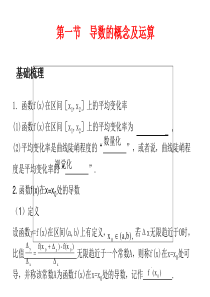 2011年高考数学总复习精品课件(苏教版)：第四单元第一节 导数的概念及运算