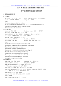 高中英语常用短语及句型归纳