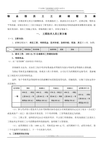 物业服务公司员工工资调整方案