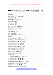 cad快捷键命令大全 cad常用快捷键大全