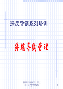 (2010版)深度营销系列培训――终端导购管理