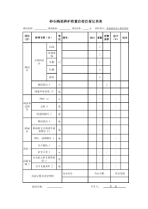 农村公路养护质量检查记录表