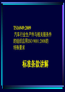 TS16949标准条文理解