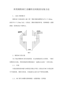 铸铁闸门及螺杆启闭机安装