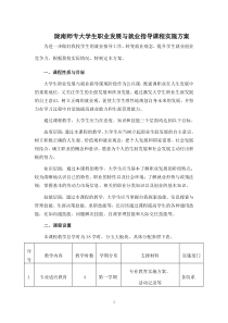 就业创业指导课程教学大纲： 陇南师范高等专科学校大学生职业发展与就业指导课程实施方案