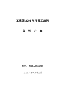 【精品】某集团公司年度员工培训规划方案