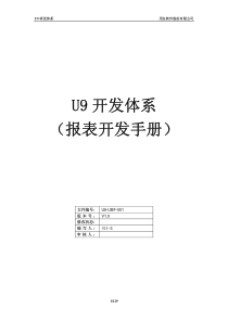 U9研发体系(U9报表开发手册)