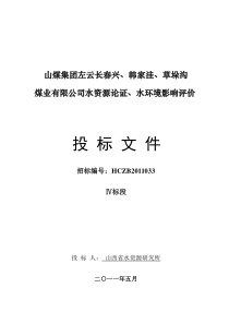 水资源论证投标文件