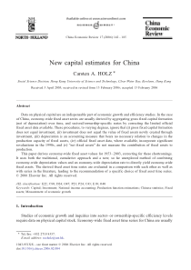 New Capital Estimates for China