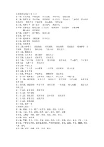 S版五年级上册语文四字成语