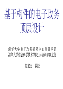 基于构件的电子政务顶层设计-焦宝文-清华电子政务研究中心首席专家