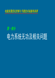 电能质量优化技术与无功补偿技术