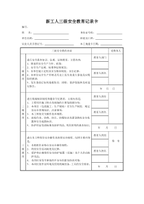 建筑工人入场三级教育