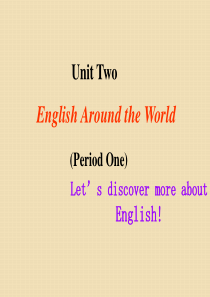 英语：unit2《english-around-the-world》课件(3)(新人教版必修1)