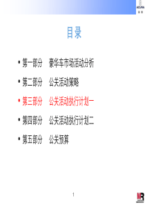 讴歌汽车年度公关活动方案