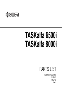 京瓷零件手册TASKalfa6500i_8000i零件手册