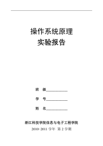 10-11-2操作系统原理实验报告