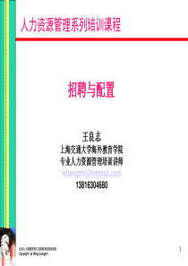 人力资源管理系列--招聘与甄选(上汽)