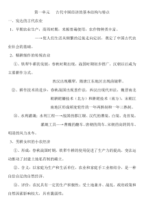 人教版历史必修二复习知识点整理终极版