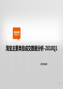 2010Q1淘宝主要各行业销售额明细数据分析