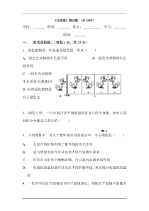 上海科教版八年级上物理光现象测试题