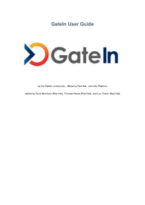 GateIn User Guide en