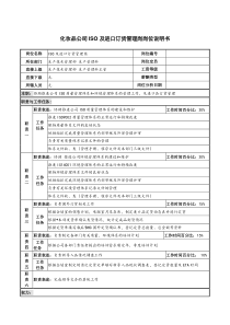 化妆品公司iso及进口订货管理岗岗位说明书