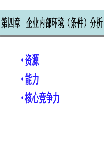 企业战略管理企业内部环境分析