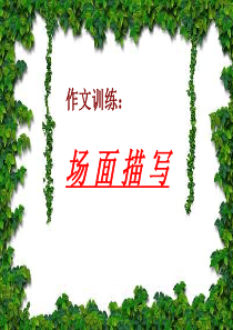 作文训练：场面描写