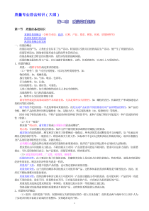 质量专业综合知识(大纲)