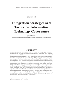 为信息技术治理而整合战略与战术