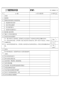 工厂质量管理体系审查表