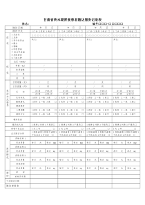 终末期肾衰随访记录表