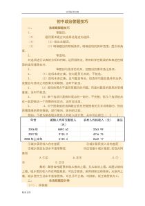 经典的全面初中政治答题技巧