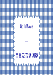 Goldwave音量及音调调整