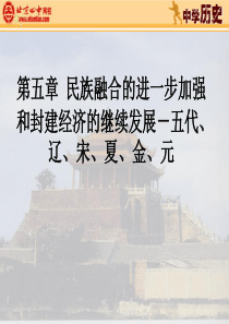 第五章  民族融合的进一步加强和封建经济的继续发展-五代、辽、宋、夏、金、元