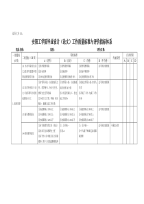 指导文件10：毕业设计(论文)工作质量标准与评价指标体系