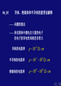 6.5 导体、绝缘体和半导体的能带论解释