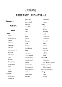 2017恋练有词：考研英语词汇识记与应用大全(简)