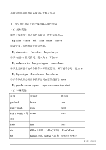 初中英语_形容词的比较级、最高级_讲解及习题