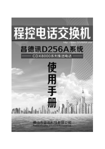 昌德迅CDX8000-D256A使用说明书