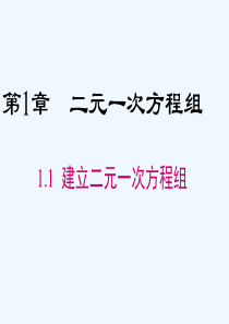 2020湘教版数学七年级下册1.1《建立二元一次方程组》课件