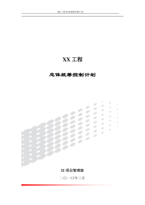 XX乙烯总体统筹控制计划