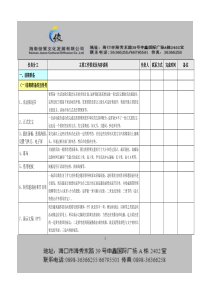 任务分工活动明细